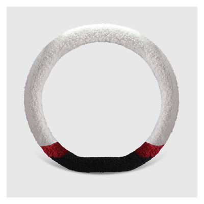 FUERU Car Steering Wheel Cover Set Car Steering Wheel Cover D Type Autumn and Winter Plush Waterproof Sweatproof Car Interior (Color : 3#)