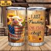 Hyturtle Personalized Gifts For Pig Lover, Pig Lover Stainless Steel Tumbler 20oz With Lid Gifts For 4th Of July Independence Day - Farm Animal Lover Gifts For Women Girl Kids On Birthday, Christmas view 2