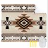 LEOKOTI Beige Brown Western Beach Blanket Waterproof Sandproof, Southwest Modern Geometric Abstract Art Lightweight Outdoor Picnic Blanket Portable Large Beach Mat for Travel/Camping/Hiking 118"x108" view 1