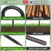 VVOKGO Rebar Stakes 16 Inches J Hook Heavy Duty Chain Link Fence Stakes, 16 Pcs Metal Long Tent Spikes Ground Anchors for Wire Fencing, Dogs Digging, Camping Tents, Swings, Greenhouse, Black view 3