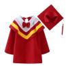 FOUTTUE Toddler Girls Boys Graduation Photo Graduation Dress Graduation Gown Bachelor Dress With Hat 2pc Infant Must Haves Girl view 1