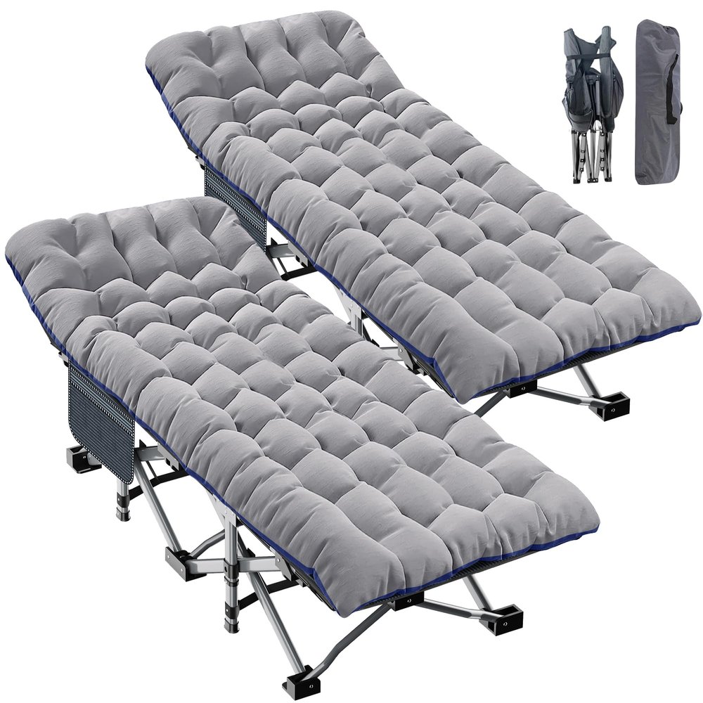 ABORON Heavy-Duty Folding Guest Bed for Adults, 500lb Capacity, Portable Extra Cot with 1235D Double Layer, Ideal for Indoor Guest Stays & Temporary Home Use