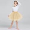 Baby Girls Soft Tutu Skirt,1st Birthday Party Tutu Skirt Sets Summer Baby Layered Tulle Lace Dress (Beige, 6-10 Years) view 2