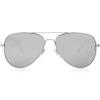SOJOS Classic Aviator Polarized Sunglasses for Men Women Vintage Retro Style,Silver/Silver,62mm view 1