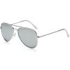 SOJOS Classic Aviator Polarized Sunglasses for Men Women Vintage Retro Style,Silver/Silver,62mm view 3
