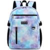 MIRLEWAIY Casual Daypack Lightweight Teen Girls boys Bookbag Water-resistent Backpacks Work Bag for school, Blue Purple Space view 1