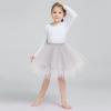 Baby Girls Soft Tutu Skirt,1st Birthday Party Tutu Skirt Sets Summer Baby Layered Tulle Lace Dress (Grey, 6-10 Years) view 2