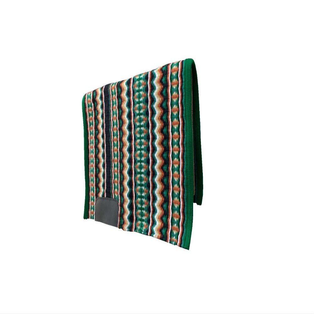 EQUINE OVERSEAS Western Saddle pad Saddle Blanket 100% New-Zealand Wool Show Pad Dark Green (32"x32")