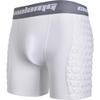 COOLOMG Men Adult Padded Baseball Sliding Shorts with Cup Pocket for Softball Football Hockey White view 1