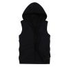 Alloaone Mens Sleeveless Vest Summer Top With Hood Fashion Zip Up Casual Sportswear view 2