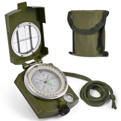 Compass, Hiking Compass for Survival with Lensatic Water-Resistant Durable and Pocket-Sized
