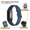 Meliya for Fitbit Inspire 3 Bands Women Men, Soft Silicone Adjustable Wristband Replacement Sport Straps Compatible with Fitbit Inspire 3 Fitness Tracker (Abyss Blue) view 3