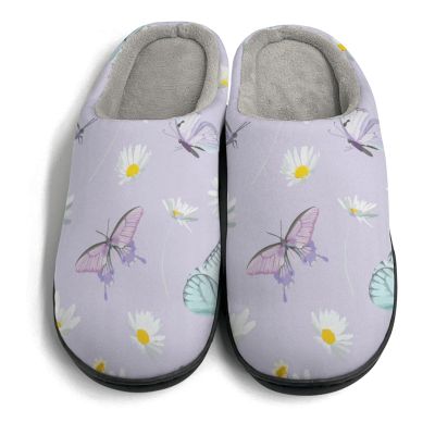 fashion Slippers Butterfly Slippers cute Mens Memory Foam Slippers Hard Soled Slippers for Men's Warmies House Shoes Funny House Slipper