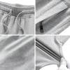 ANUFER Mens Slim Fit Cotton Sweatpants Jogging Bottoms with Zipper Pockets Casual Trousers Open Bottom Light Grey 4XL view 3