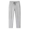 ANUFER Mens Slim Fit Cotton Sweatpants Jogging Bottoms with Zipper Pockets Casual Trousers Open Bottom Light Grey 6XL