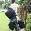 AWKSPORTS Bike Rear Rack Bag 37L Waterproof 3 in 1 Bike Panniers & Rack Trunks Saddle Shoulder Bag with Rain Cover for Cycling, Traveling (Black-with Rain Cover) view 2