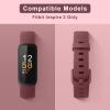 Meliya for Fitbit Inspire 3 Bands Women Men, Soft Silicone Adjustable Wristband Replacement Sport Straps Compatible with Fitbit Inspire 3 Fitness Tracker (Wine Red) view 2
