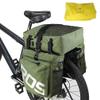 AWKSPORTS Bike Rear Rack Bag 37L Waterproof 3 in 1 Bike Panniers & Rack Trunks Saddle Shoulder Bag with Rain Cover for Cycling, Traveling (Army Green-with Rain Cover) view 1