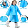 HOOMBOOM 2 Pack Waterproof Raincoats for Kids Reusable,EVA Rain Ponchos Emergency Rain Jacket for Children, Boys and Girls view 4