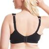 Women's Wireless Plus Size Lace Comfort Cotton Bra Full Coverage Unlined Minimizer Bra 36A Black view 4