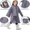 HOOMBOOM 2 Pack Waterproof Raincoats for Kids Reusable,EVA Rain Ponchos Emergency Rain Jacket for Children, Boys and Girls view 4