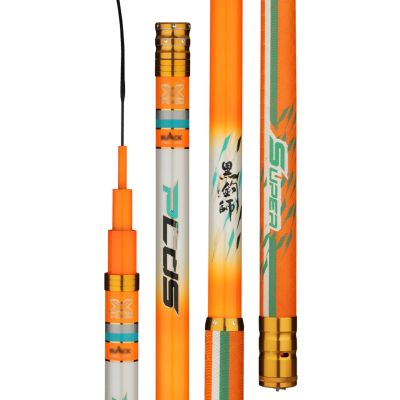 Portable Telescopic Fishing Rod Super Light Super Hard Carbon Fiber Fishing Rods 3.6m,4.5m,5.4m,6.3m,7.2m,8.1m,9m,10m Long Section Hand Pole For Travel Freshwater Saltwater Fishing Fish ( Size : 3.6m