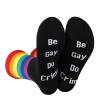 1 Pair Gay Pride Rainbow Socks LGBTQ Pride Flag Be Gay Do Crime Rainbow Socks Pride Gifts Lesbian Pride (be gay) view 4