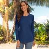 TACVASEN Women Running Shirts Dry Fit Shirts Long Sleeve Shirts Swim Shirts Casual Shirts Athletic Shirts Workout Shirts SPF 50+ Shirts Travel Shirts Navy view 3