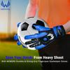 WEMORA Soccer Goalie Gloves Fingersave for Kids Youth Adults with 7.5MM Strong Grip Palm Flexible Finger Spines Goalkeeper Gloves (Blue, Size 4 Suitable for 6 to 9 Years Old, Ambidextrous) view 2