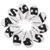 Craftsman Golf Personized Magnetic Iron Head Covers Headcovers White with Black Large No. with Name Stitched view 1