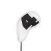 Craftsman Golf Personized Magnetic Iron Head Covers Headcovers White with Black Large No. with Name Stitched view 4