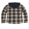 ZENTHACE Men's Sherpa Lined Flannel Jacket with Hood Fleece Lined Plaid Flannel Shirt Jackets Warm Shacket Coat Tea Green S view 3