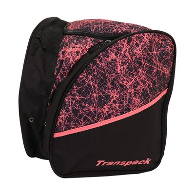 TRANSPACK Edge Junior Water-Resistant 33L Ski/Snowboard Boot Helmet Goggles & Gear Backpack Bag, Pink Scratched Ice