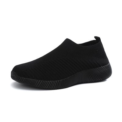 AngryMonkey Women Arch Support Orthopedic Sneakers Walking Shoes,Comfortable Lightweight Breathable Memory Foam Slip On Trainers Running Shoes (6.5,Black,6.5)