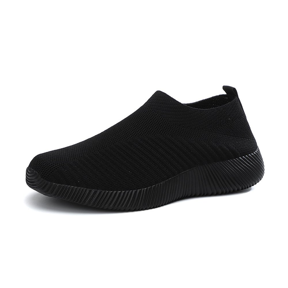 AngryMonkey Women Arch Support Orthopedic Sneakers Walking Shoes,Comfortable Lightweight Breathable Memory Foam Slip On Trainers Running Shoes (6.5,Black,6.5)