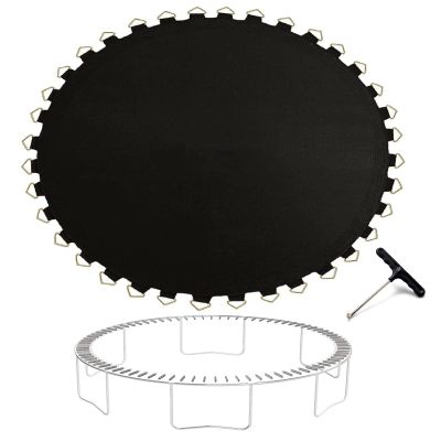 DASJD Trampoline Jumping Sheet, Pro Trampoline Replacement Jumping Mat for 6ft/8ft/10ft/12ft/13ft/14ft/16ft, Uv Resistant Trampoline Bounce Mats Compatible with Round Frames,6ft/42 Buckles