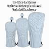 3pcs Driver Headcover Fairway Wood Head Covers Hybrid Headcover,PU Leather Golf Headcovers for Driver, 3 5 Wood,Hybrid, Golf Club Covers for Men,Headcovers Set fits for All Brand (White 1 3 H) view 4