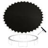 DASJD Trampoline Jumping Sheet, Pro Trampoline Replacement Jumping Mat for 6ft/8ft/10ft/12ft/13ft/14ft/16ft, Uv Resistant Trampoline Bounce Mats Compatible with Round Frames,16ft/108 Buckles view 1