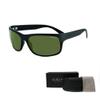 Serengeti Pistoia 830164MM Matte Black Top Shiny Black Bottom/Mineral Polarized 555nm Rectangle Sunglasses For Men +BUNDLE with ACCESSORY EYEWEAR KIT view 3