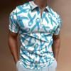 Prostate Cancer Awareness Blue Ribbons Golf Polo Shirts for Men Short Sleeve T-Shirts Casual Slim Fit Tennis Shirt 4XL view 2