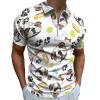 Smiling Dog English Bulldog Golf Polo Shirts for Men Short Sleeve T-Shirts Casual Slim Fit Tennis Shirt L view 1