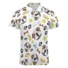 Smiling Dog English Bulldog Golf Polo Shirts for Men Short Sleeve T-Shirts Casual Slim Fit Tennis Shirt L view 4