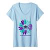 Womens 988 Suicide Prevention Awareness Semi Colon You Matter V-Neck T-Shirt view 1