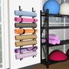 Bsetain Home Workout Room Yoga Mat Holder, Metal Foam Roller Display Shelf, Pilates Mats Organize Rack, Wall Mount (Size : 135cm/53.1in) view 2