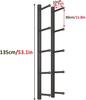 Bsetain Home Workout Room Yoga Mat Holder, Metal Foam Roller Display Shelf, Pilates Mats Organize Rack, Wall Mount (Size : 135cm/53.1in) view 3
