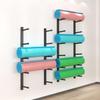 Bsetain Home Workout Room Yoga Mat Holder, Metal Foam Roller Display Shelf, Pilates Mats Organize Rack, Wall Mount (Size : 135cm/53.1in) view 4