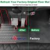 LEAPGOMAX Yamaha Drive2 Golf Cart Floor Mat, Full Coverage Golf Cart Floor Mat Replacement for Yamaha Drive2 Models Only (2017-2023) & UMAX Rally 4x4-Red Trim view 3