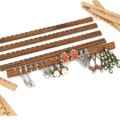 Earring Holder Slats for DIY Jewelry Organizer Frame, Custom Made Wood Rows (11, Raw Wood)