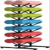Bsetain 150cm Tall Heavy Duty Metal Double-Sided Pilates Mats Organize Cart, 7-Tiers Yoga Mat Storage Holder, for Home/Gym/Studio/Office (Color : Black) view 1
