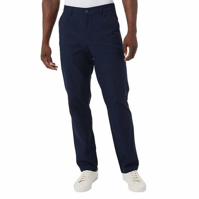 32 Degrees Mens Twill Tech Pant with Front Hand Pockets and Zipper Closure Back Pockets | Blue, 40x30